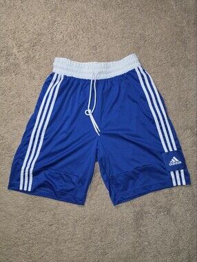 Mens Adidas Basketball Club Shorts Size Large Royal Blue Preloved But EUC